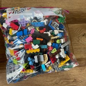 Large Gallon ziplock completely full of small piece Legos